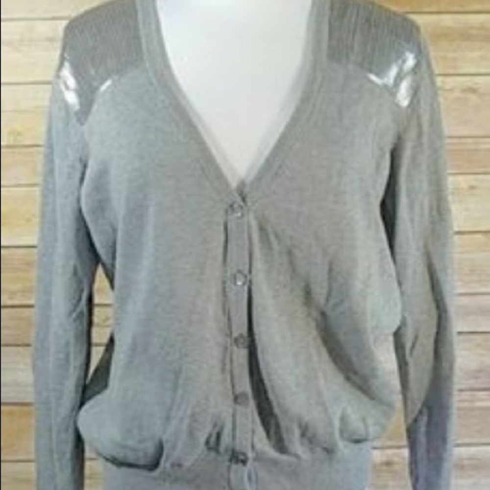Torrid Size 3 Button Down Grey Sequin Cardigan